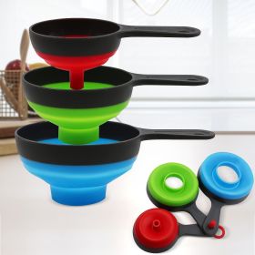 Large Small Funnel Set Of 3; Food Grade Mini Funnels For Kitchen Use; Silicone Collapsible Funnel; Wide Mouth Canning Funnel Large Small Funnel Set Of 3; Food Grade Mini Funnels For Kitchen Use; Silicone Collapsible Funnel; Wide Mouth Canning Funnel