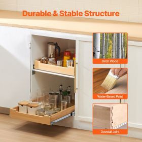Pull Out Cabinet Organizer, 17"W x 21"D Cabinet Drawer, Soft Close Slide out Shelf, Heavy-Duty Sliding Wood Drawer Pull Out Cabinet Organizer, 17"W x 21"D Cabinet Drawer, Soft Close Slide out Shelf, Heavy-Duty Sliding Wood Drawer