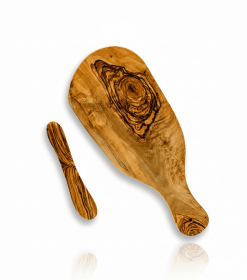 Mediterranean Olive Wood Bread & Butter Set. 2-Pcs Mediterranean Olive Wood Bread & Butter Set. 2-Pcs